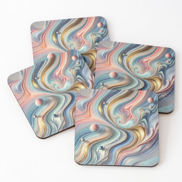 Item preview, Swirling, colorful marble textures with a blend of pastel and metallic tones. designed and sold by MZCREATIONS144.