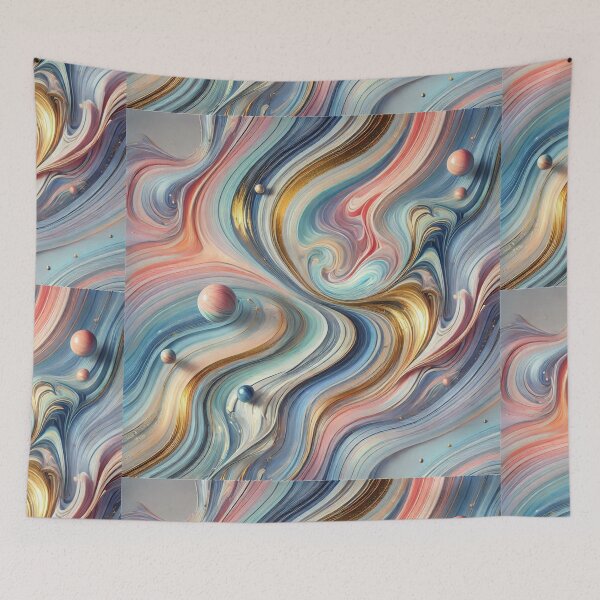 Item preview, Swirling, colorful marble textures with a blend of pastel and metallic tones. designed and sold by MZCREATIONS144.