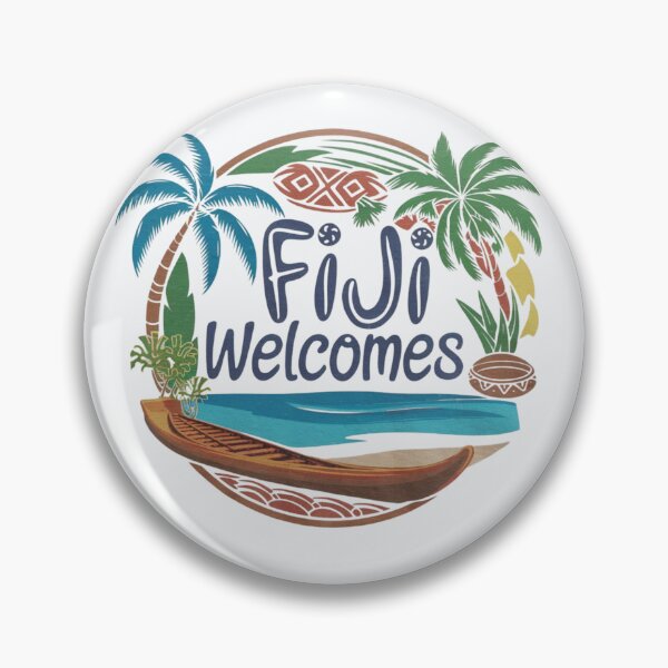 Item preview, Fiji Welcomes Flag Map Suva, Nadi, Mamanuca islands designed and sold by AnimalsDH305.