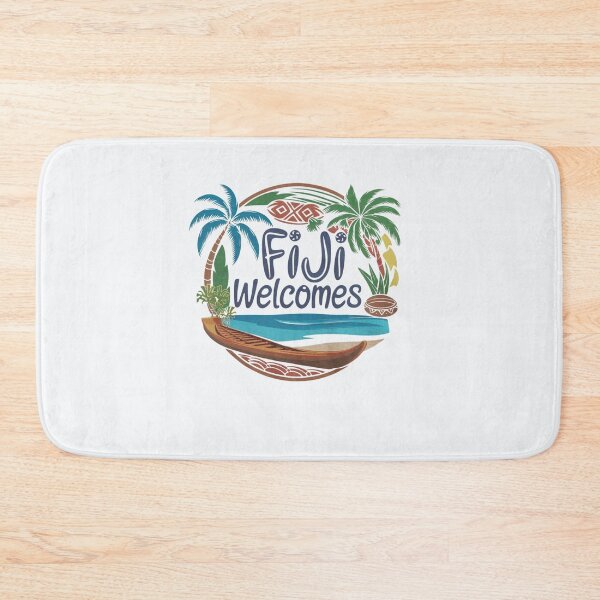 Item preview, Fiji Welcomes Flag Map Suva, Nadi, Mamanuca islands designed and sold by AnimalsDH305.