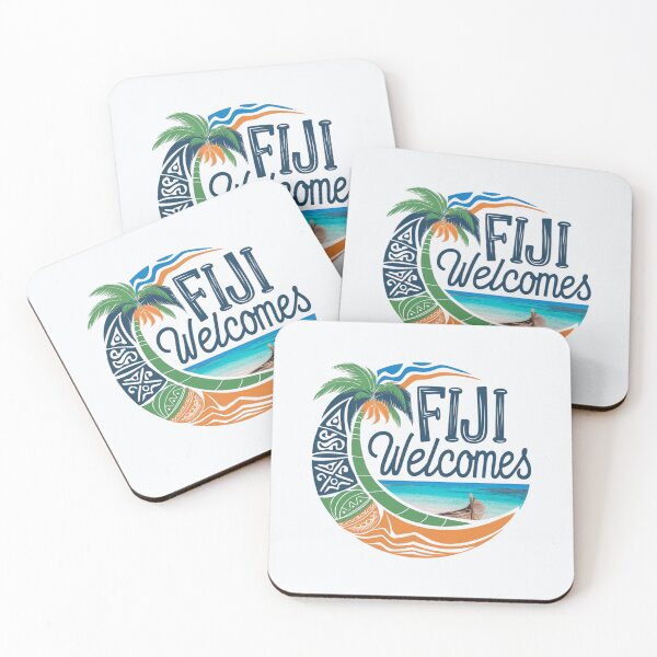 Item preview, Fiji Welcomes Flag Map Suva, Nadi, Mamanuca islands designed and sold by AnimalsDH305.