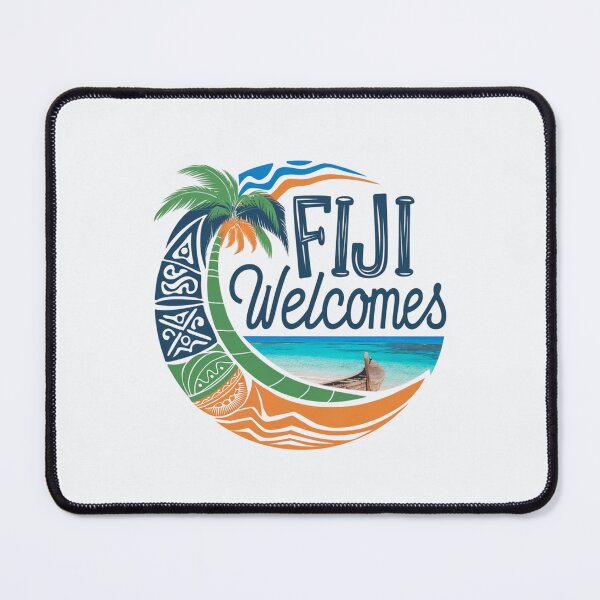 Item preview, Fiji Welcomes Flag Map Suva, Nadi, Mamanuca islands designed and sold by AnimalsDH305.