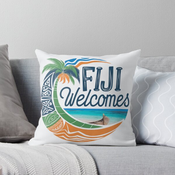 Item preview, Fiji Welcomes Flag Map Suva, Nadi, Mamanuca islands designed and sold by AnimalsDH305.