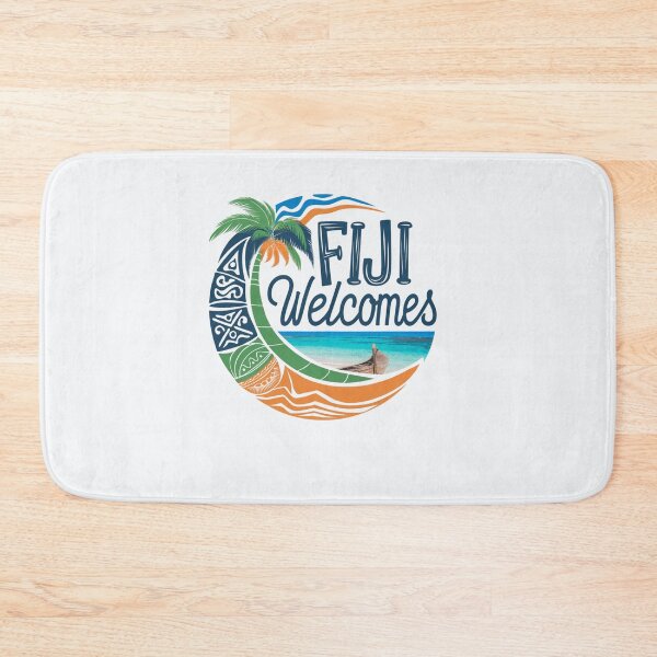 Item preview, Fiji Welcomes Flag Map Suva, Nadi, Mamanuca islands designed and sold by AnimalsDH305.