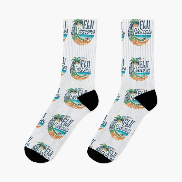Item preview, Fiji Welcomes Flag Map Suva, Nadi, Mamanuca islands designed and sold by AnimalsDH305.