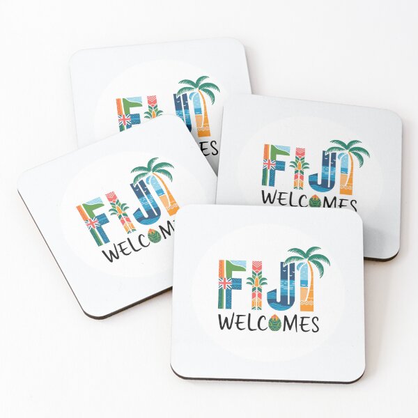 Item preview, Fiji Welcomes Flag Map Suva, Nadi, Mamanuca islands designed and sold by AnimalsDH305.
