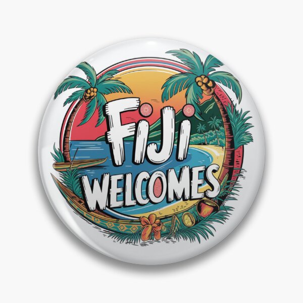 Item preview, Fiji Welcomes Flag Map Suva, Nadi, Mamanuca islands designed and sold by AnimalsDH305.