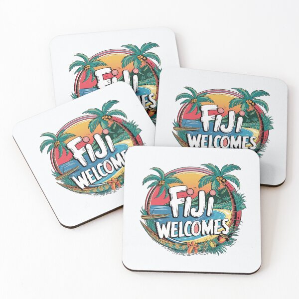 Item preview, Fiji Welcomes Flag Map Suva, Nadi, Mamanuca islands designed and sold by AnimalsDH305.