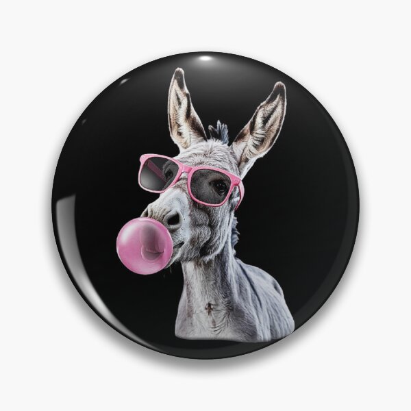 Item preview, Funny Donkey with Pink Glasses and Bubblegum -For Donkey Lovers & Donkey Joke designed and sold by love3617.