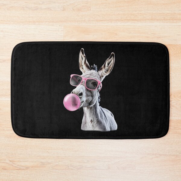 Item preview, Funny Donkey with Pink Glasses and Bubblegum -For Donkey Lovers & Donkey Joke designed and sold by love3617.