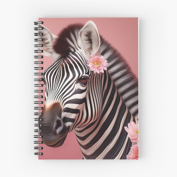 Item preview, Elegant Zebra with Pink Flowers | Stylish Animal Wall Art designed and sold by Terradesignsbyk.