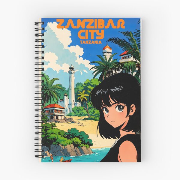 Item preview, Zanzibar City Tanzania Retro Anime Girl 80s Vintage Travel designed and sold by Retro-Anime9.