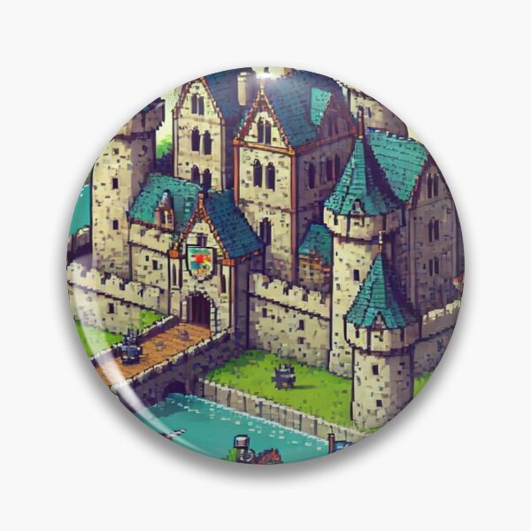 Item preview, Fantasy Pixel Art Castle Reloaded Premium Trendy Best Gift designed and sold by Imaginarium of Chaos falcon88 .