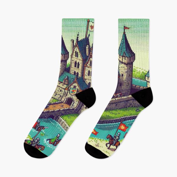 Item preview, Fantasy Pixel Art Castle Reloaded Premium Trendy Best Gift designed and sold by Imaginarium of Chaos falcon88 .