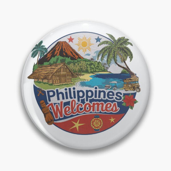 Item preview, Philippines Welcomes Flag Map Manila, Cebu, Palawan,  designed and sold by AnimalsDH305.