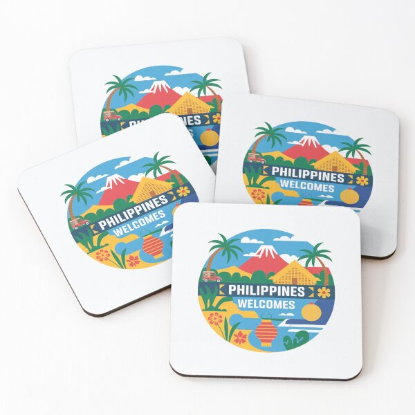Item preview, Philippines Welcomes Flag Map Manila, Cebu, Palawan, designed and sold by AnimalsDH305.