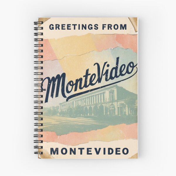 Item preview, Greetings from Montevideo Uruguay Vintage Travel Retro Postcard Design designed and sold by TravelPostcardGems.