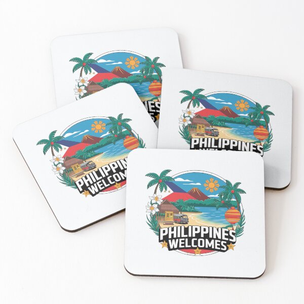 Item preview, Philippines Welcomes Flag Map Manila, Cebu, Palawan,  designed and sold by AnimalsDH305.