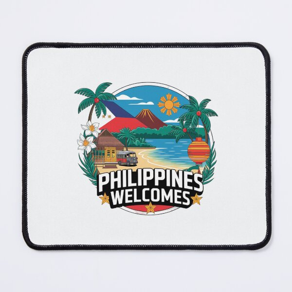 Item preview, Philippines Welcomes Flag Map Manila, Cebu, Palawan,  designed and sold by AnimalsDH305.