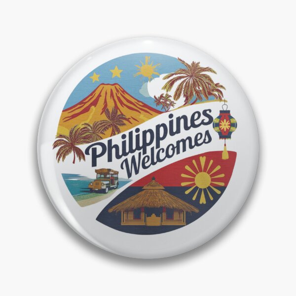 Item preview, Philippines Welcomes Flag Map Manila, Cebu, Palawan designed and sold by AnimalsDH305.
