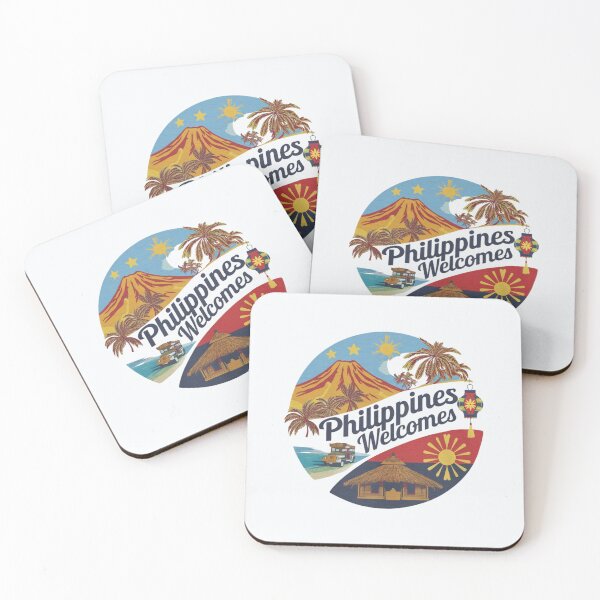 Item preview, Philippines Welcomes Flag Map Manila, Cebu, Palawan designed and sold by AnimalsDH305.
