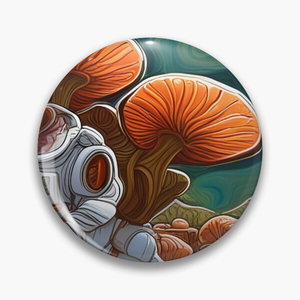 Aperçu de l'œuvre Champignons et aliens en batik 03 créée et vendue par 6static.