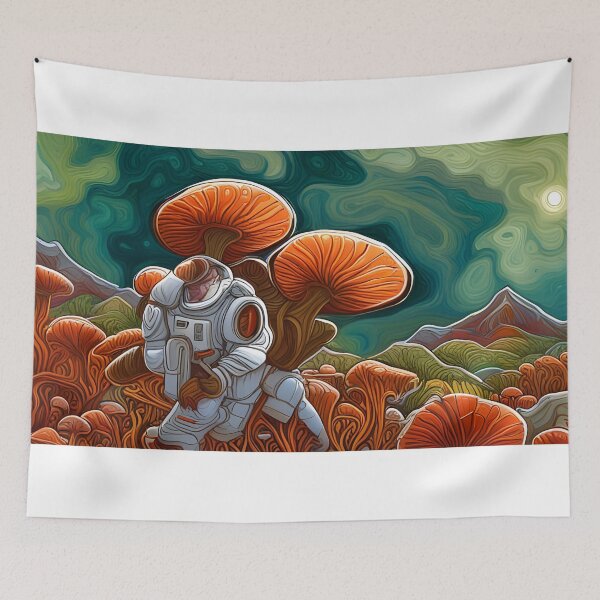 Item preview, Hongos y extraterrestres en batik 03 designed and sold by 6static.