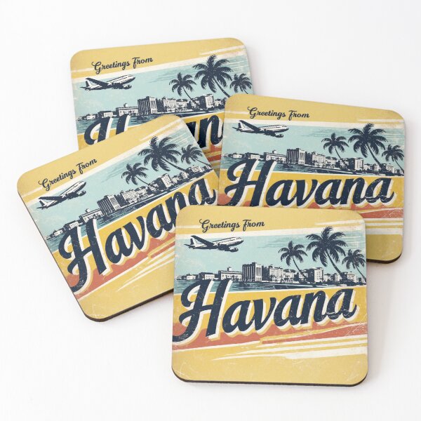 Item preview, Greetings from Havana Cuba Vintage Travel Retro Postcard Design designed and sold by TravelPostcardGems.