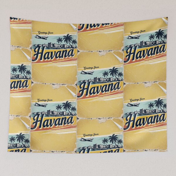 Item preview, Greetings from Havana Cuba Vintage Travel Retro Postcard Design designed and sold by TravelPostcardGems.