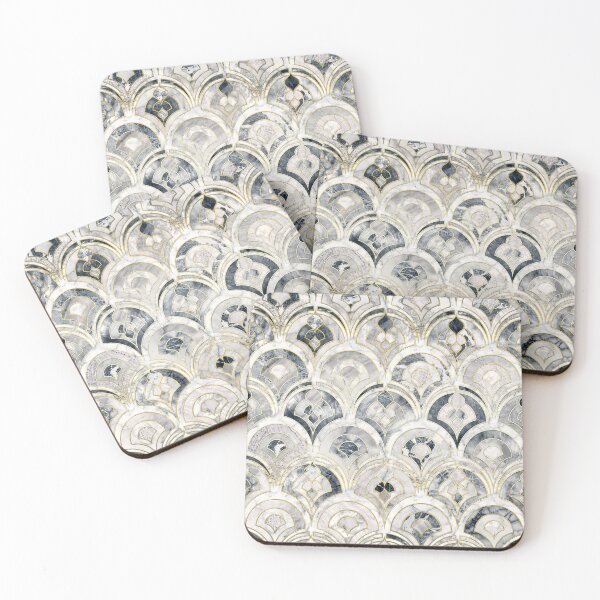Item preview, Monochrome Art Deco Marble Tiles designed and sold by micklyn.