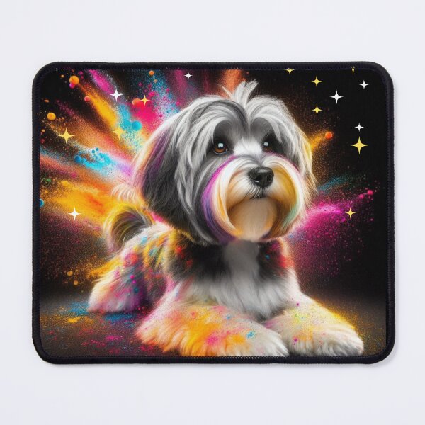 Item preview, Vibrant Splatter Pup designed and sold by PattaZone.