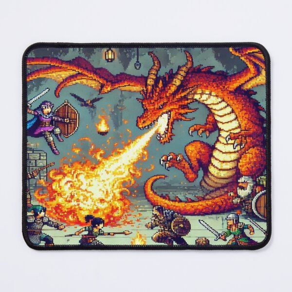 Item preview, RPG Fantasy Pixel Art Battle Scene Reloaded Premium Trendy Best Gift designed and sold by Imaginarium of Chaos falcon88 .