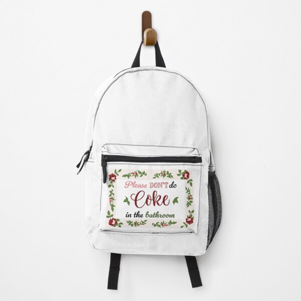 Artikelvorschau, Bitte verzichten Sie auf die Koks-Gesichtsbehandlung im Badezimmer mit Blumenmuster. entworfen und verkauft von Curse10Designs.