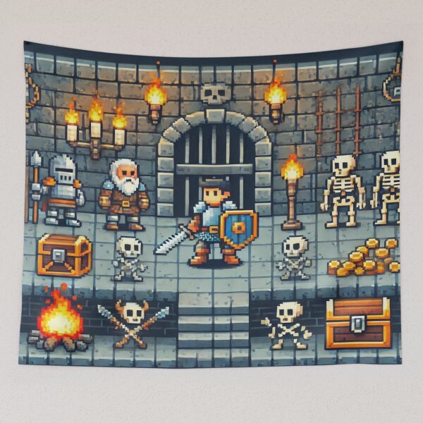 Item preview, RPG Fantasy Pixel Art Town Scene Reloaded Premium Trendy Best Gift designed and sold by Imaginarium of Chaos falcon88 .