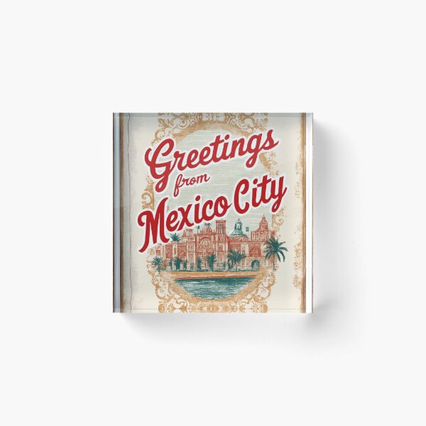 Item preview, Greetings from Mexico City Mexico Magic Town Postcard Vintage Travel designed and sold by TravelPostcardGems.