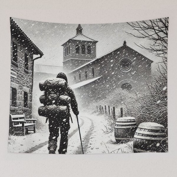 Item preview, Departure for Santiago in the snow designed and sold by jefboutique6150.