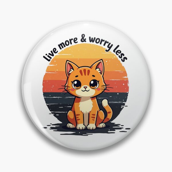 Item preview, live more worry less ginger cute cat  designed and sold by bukajart.