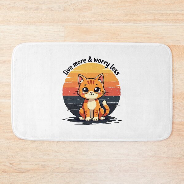 Item preview, live more worry less ginger cute cat  designed and sold by bukajart.