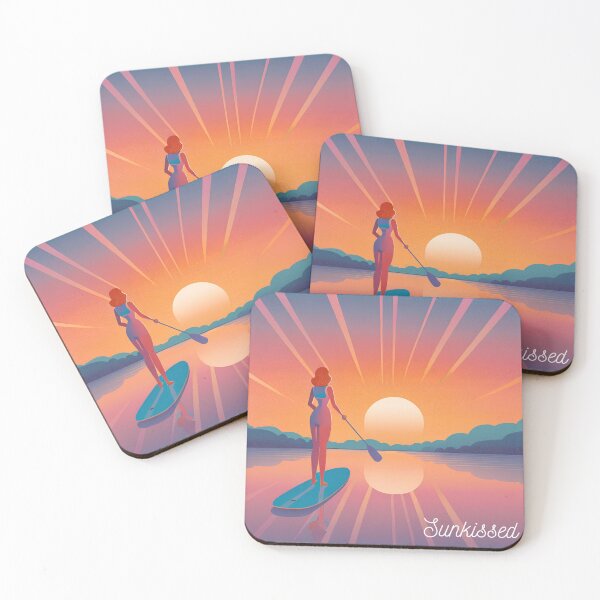 Item preview, Sunkissed Calm Waters Sunset Lake Paddle Board Girl designed and sold by RTeeSTS.