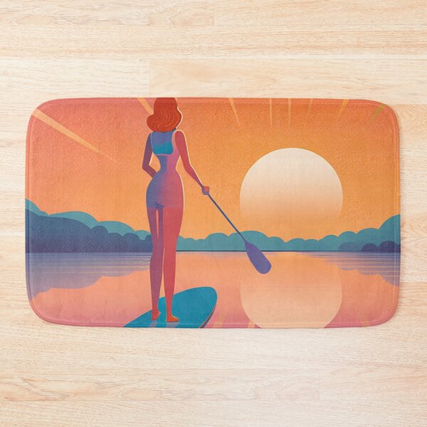 Item preview, Sunkissed Calm Waters Sunset Lake Paddle Board Girl designed and sold by RTeeSTS.