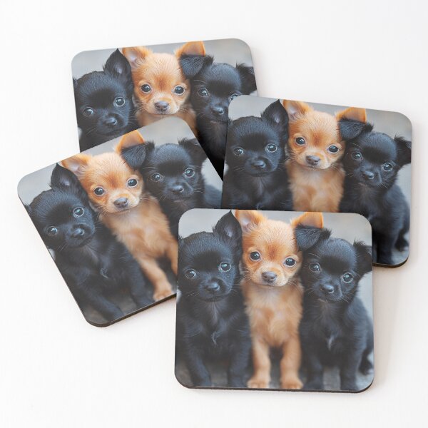Item preview, three tiny chihuahua puppies designed and sold by EgonZ9.
