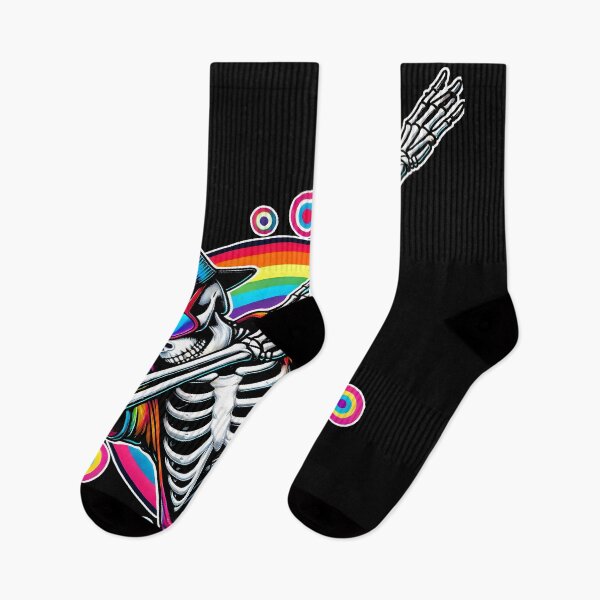 Item preview, Rainbow Skeleton Dabbing - Colorful Hip Hop Art designed and sold by DrawHandArt.