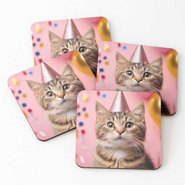 Item preview, Adorable Cat in Party Hat | Festive Birthday Celebration designed and sold by Terradesignsbyk.