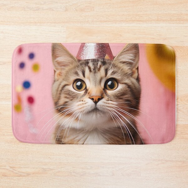 Item preview, Adorable Cat in Party Hat | Festive Birthday Celebration designed and sold by Terradesignsbyk.