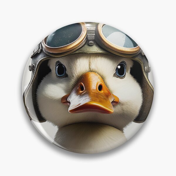 Item preview, Charming Duck in Aviator Helmet – Unique Animal Wall Art designed and sold by Terradesignsbyk.