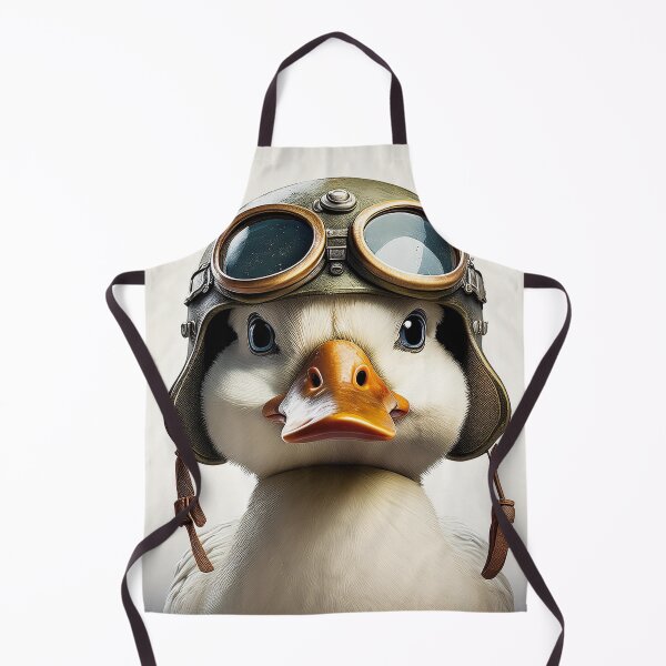 Item preview, Charming Duck in Aviator Helmet – Unique Animal Wall Art designed and sold by Terradesignsbyk.