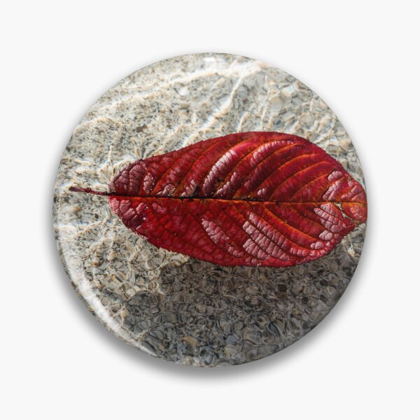 Item preview, Autumn Bijou - Brilliant Red Cherry Leaf and Sun Sparkles designed and sold by Georgia Mizuleva.