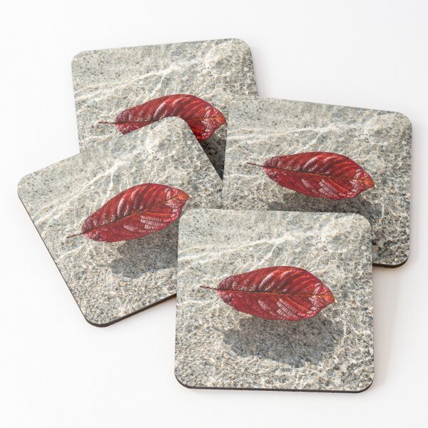 Item preview, Autumn Bijou - Brilliant Red Cherry Leaf and Sun Sparkles designed and sold by Georgia Mizuleva.