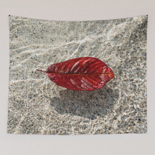 Item preview, Autumn Bijou - Brilliant Red Cherry Leaf and Sun Sparkles designed and sold by Georgia Mizuleva.
