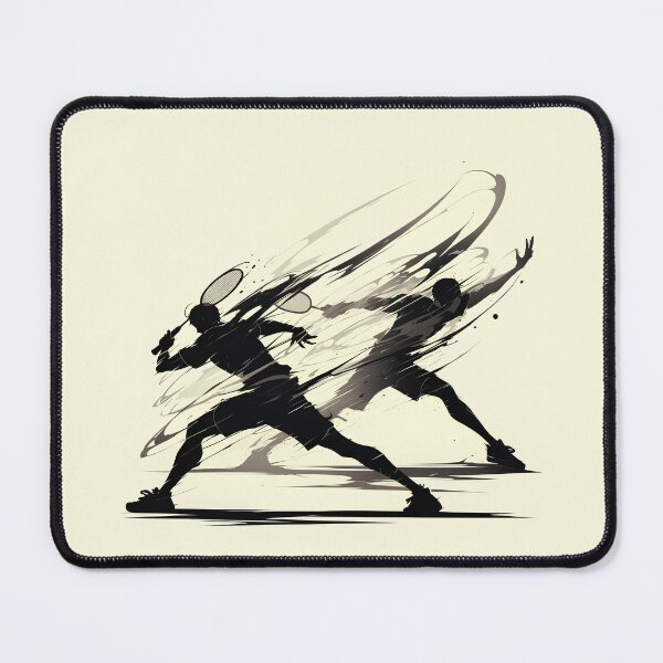 Item preview, Dynamic Badminton Match Silhouette Art designed and sold by Windy-market.